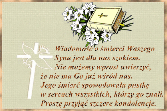 Złote kondolencje odejście syna